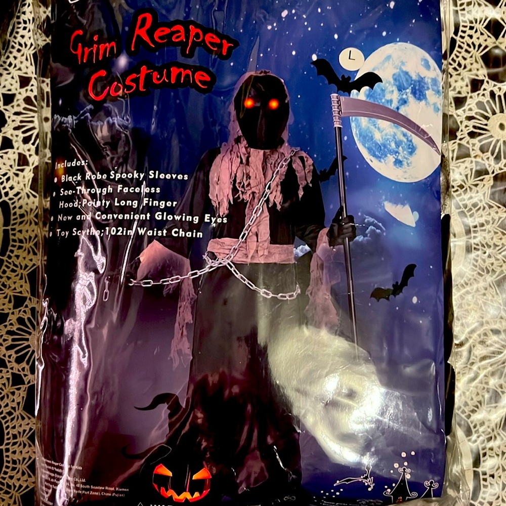 Grim reaper costume brand new